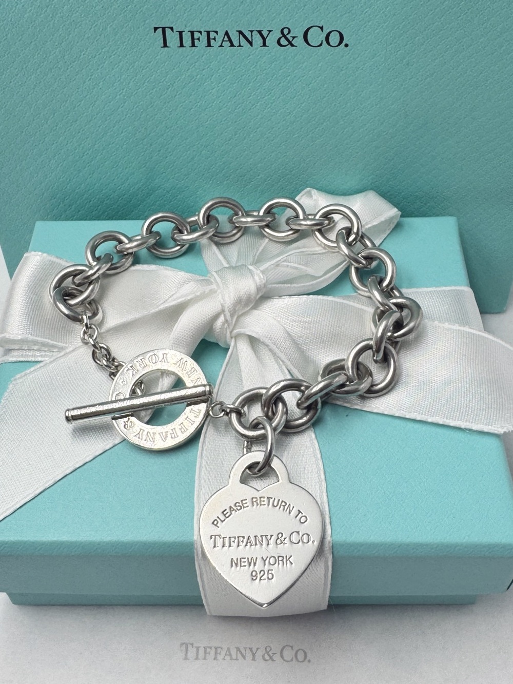 Tiffany & Co. Return to Tiffany Heart Tag Toggle Bracelet Sterling Silver Gift - Picture 1 of 11